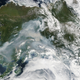 A smoky Alaska, seen by a NASA satellite on July 8.